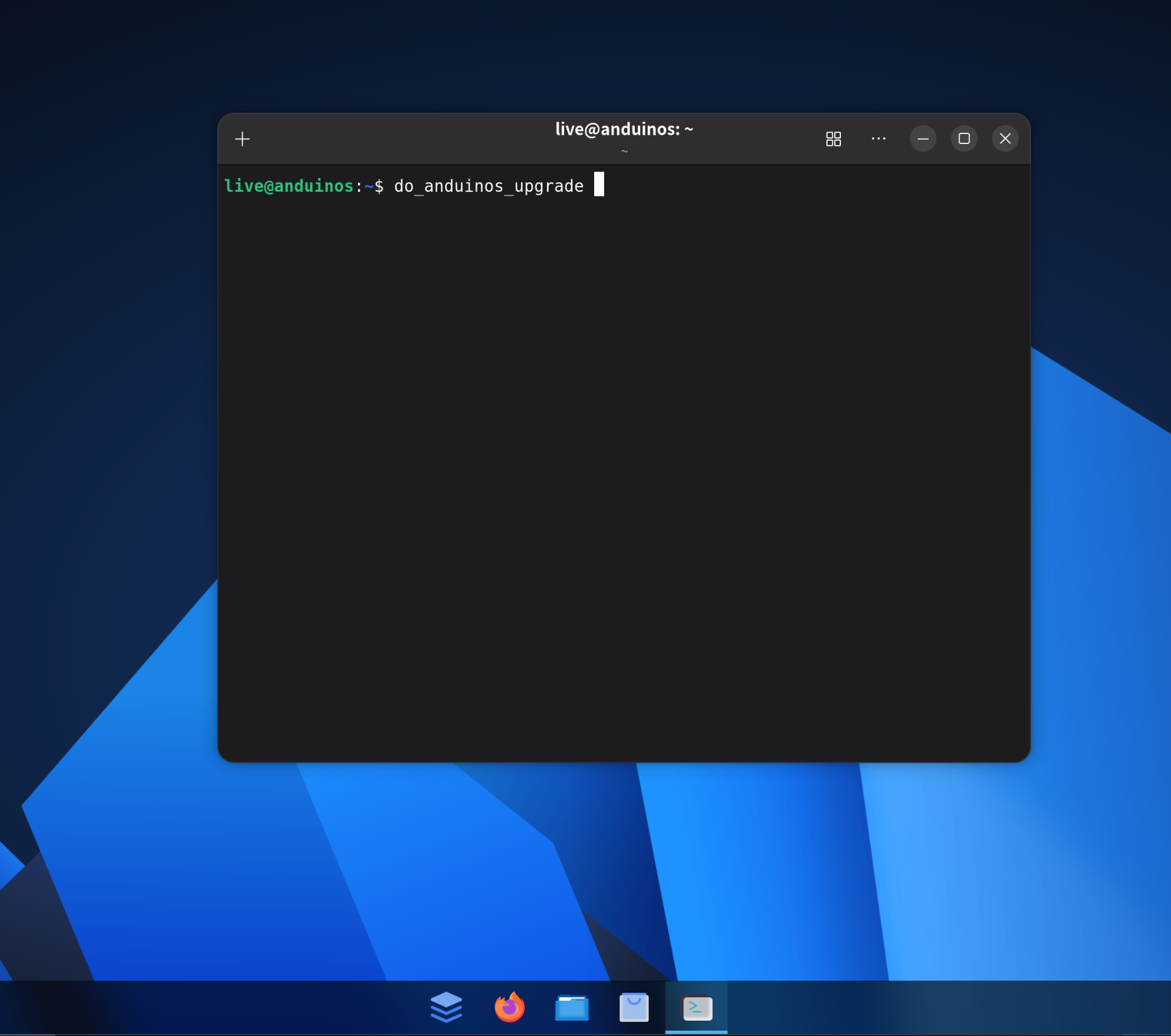 Running do_anduinos_upgrade in terminal